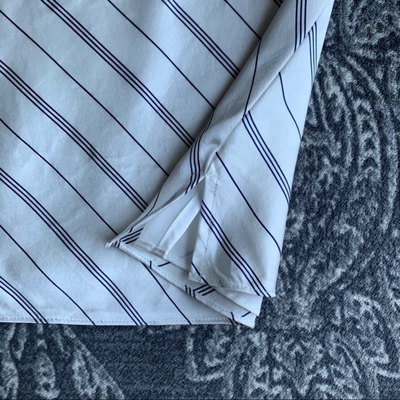 L’Agence Kay Cowl Neck Pinstriped Silk Tank XS - Picture 6 of 9